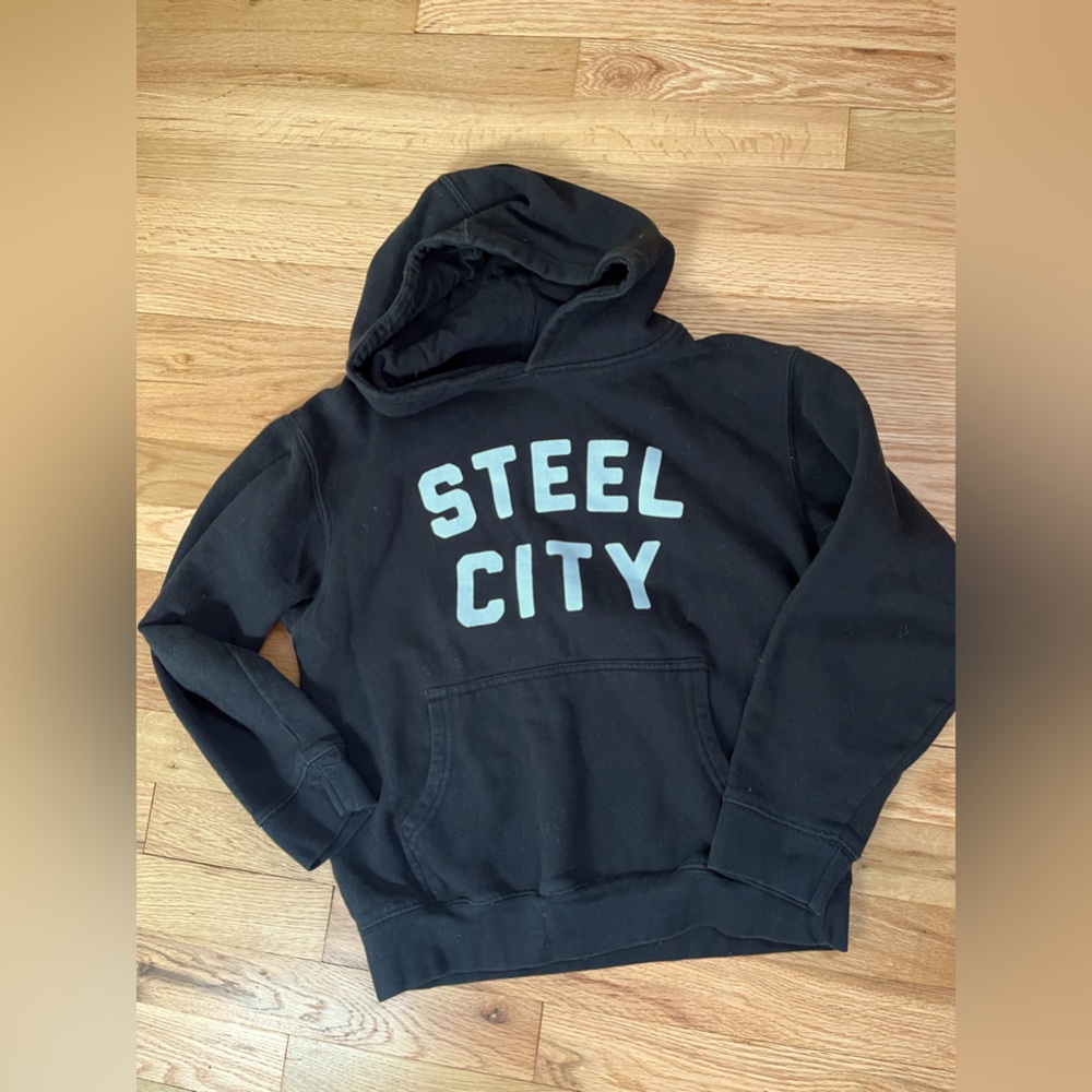 Steel city kids black hoodie sweatshirt medium 8 10
